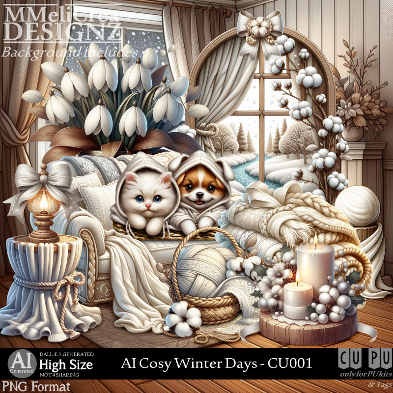 (image for) AI - Cosy Winter Days - CU001 (CU4PU/PNG/PACK)